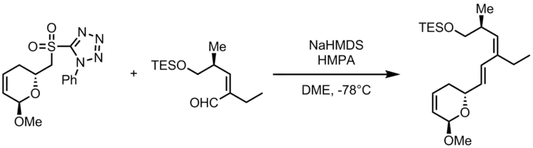 Julia olefination for callystatin A