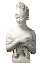 Bust of Madame Récamier; by Joseph Chinard; 1805 or 1806; marble; 80 x 42 x 30 cm; Museum of Fine Arts of Lyon, Lyon, France