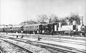 Basel–Delle–Paris–Le Havre train hauled by loco no. 17 before departure