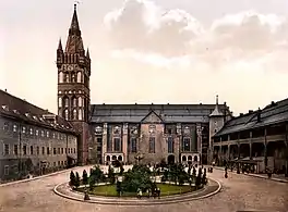 Courtyard of Königsberg Castle with the Schlosskirche