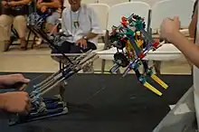 A K*bot being flipped out of the arena at the 2008 K*bot World Championships.