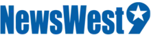 The words "NewsWest" in a bold compressed sans serif next to a sans serif numeral 9. The counter, or "hole", in the top of the 9 is in the shape of a five-pointed star.