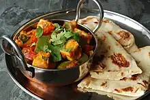 Kadai Paneer with Butter Naan