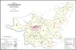 Map showing Daulatpur (#957) in Kadipur CD block