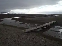 Kaffiøyra viewed from the Nicolaus Copernicus University Polar Station