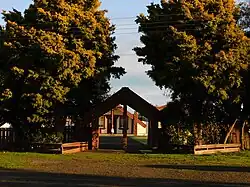 Te Waharoa (entrance) to Kauwhata Marae (Kai Iwi Paa)