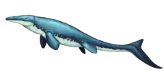 Life restoration of mosasaur