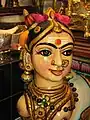 This is the Kamadenu at the temple, she is the Vahana of the devi