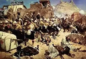 "Candahar: The 92nd Highlanders & 2nd Goorkhas storming Gaudi Mullah Sahabdad"