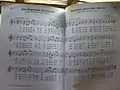 An open page of the Kankanay Hymnal.