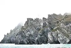 View of the cliffs at Waring point