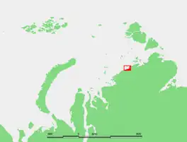 Location of Cape Vilda