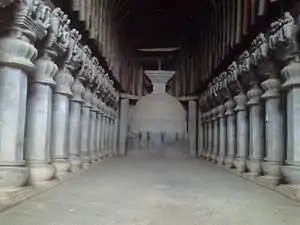 Hall of the Great Chaitya Cave at Karla (120 CE)