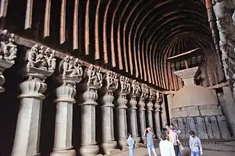 Left row of columns