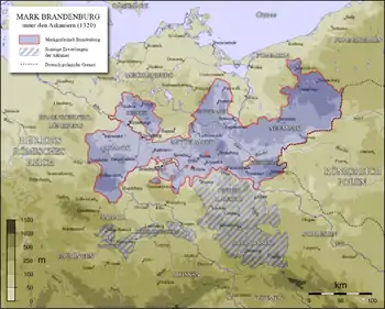 Brandenburg in 1320 under the Ascanians