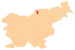 Location of the Municipality of Ravne na Koroškem in Slovenia