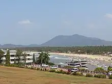 Murdeshwar beach with boats and jet skis