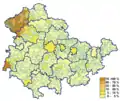 Catholic membership in 2011 (municipalities)