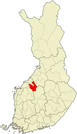 Location of Kaustinen sub-region