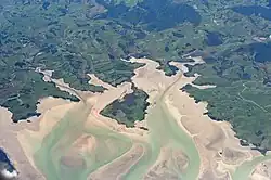 The harbour with Tiritirimatangi Peninsula at centre