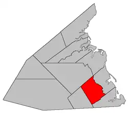 Location within Kent County, New Brunswick.