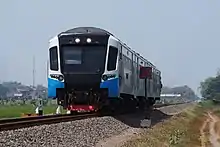 KA Jenggala passing Tarik, Sidoarjo Regency