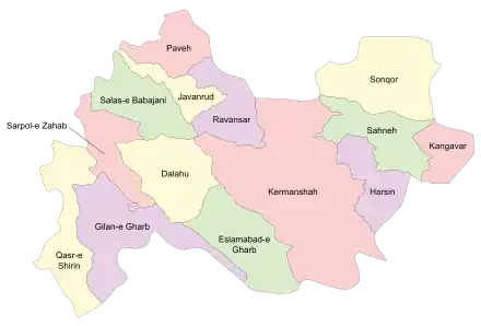 Counties of Kermanshah Province