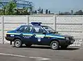 Older VAZ-2109 police car in Kharkiv