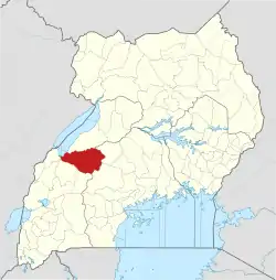 District location in Uganda