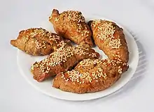 Plate of bread rolls