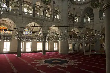 Triforium of the Kılıç Ali Pasha Mosque in Istanbul