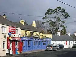 The R761 road through the village