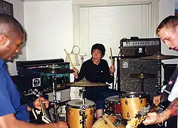 Kill Sadie at a Seattle house show:(l-r) Jay, Erin, Bob