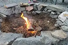 "Cuscolium" fine twigs and other dry organic detritus suitable for kindling