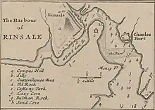 Herman Moll's 1714 map of Kinsale Harbour, including Castlepark