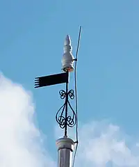 Spire on top of the tower