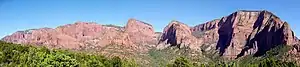 Red rock mountains