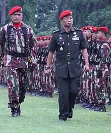 Indonesian Army Kopassus soldiers with their Darah Mengalir camo