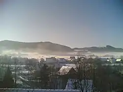 General view of the village in winter