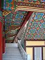 Decorated stairway alongside a Guinsa hall.