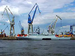 Oldenburg fitting out on 6 June 2008.