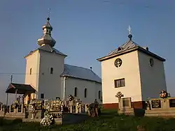 Church and belfry in Volica