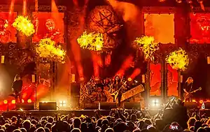 Kreator performing at the Reload Festival in Germany, 2018