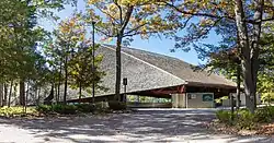 Interlochen's Kresge Auditorium, an open air amphitheater, named for S. S. Kresge.