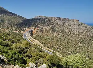 Viaduct and tunnel in Stalida