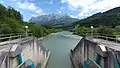 View from the weir to the tailwater