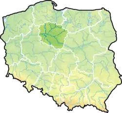 Voivodeship on a map of Poland