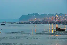 Approximately 50 and 30 million people attended the Allahabad Ardh Kumbh Mela in 2019 and Maha Kumbh Mela in 2013, respectively to bathe in the Ganges, making them the largest peaceful gathering events in the world.