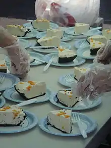 Slices of kumquat pie at the Kumquat Festival in Dade City, Florida