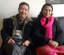 Kunti Moktan with her husband Shila Bahadur Moktan